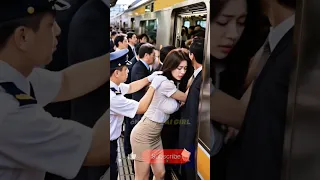 Tokyo Rush Hour The Most Crowded Train Scene Ever Aiart 지하철 1호선 