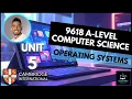 9618 AS Level Computer Science Unit 5 Lesson 1 Operating Systems - How an OS Manages a Computer