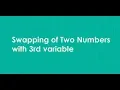 C Program to Swap Two Numbers using three variables