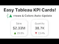 How to Create KPI Cards in Tableau Responsive Arrows Color