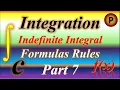 12M1107 IN HINDI Mathematical indefinite integral fundamental formulas and rules Part 7 Integration