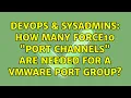 DevOps SysAdmins How many Force10 port channels are needed for a VMware port group