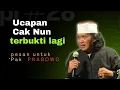 Ucapan Cak Nun terbukti lagi, Pesan untuk Pak Prabowo, rakyat Indonesia mau jadi Bos / Jonggos 