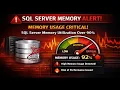 SQL Server high memory utilization Memory consumption is 90 How to fix high memory utilization