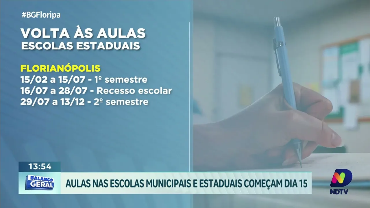 Volta às aulas: rede pública define início em 15 de fevereiro