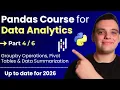 Python Pandas Course for Data Analytics 2026 - Part 4 Groupby Operations Pivot Tables