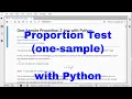 Python - One-Sample Proportion Test Score test and Wald Test