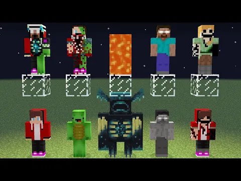 Download MP3 which will survive - jj and mikey mutant vs WARDEN vs HEROBRINE vs Destorted Alex in MINECRAFT