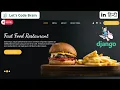 Complete Project Create a Responsive Restaurants Web Project using Django