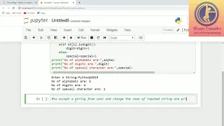 Python Program on strings in Hindi