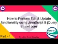 Edit Update functionality using JavaScript jQuery in NET Core CrudOperation