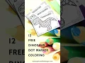 Free Printables Dinosaur Dot Marker Coloring Pages