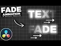 Text FADE IN And FADE OUT Animation In Davinci Resolve