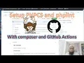 Setup GitHub actions for PHP to run phpcs and phplint