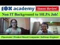 Non IT Background to 10LPA Package Honest Review by 10x Academy Alumni Full Stack Development