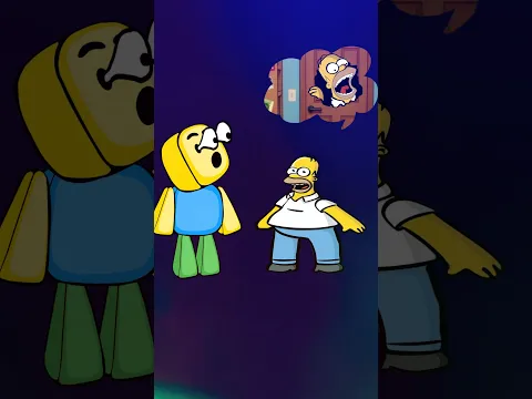 When Homer Simpson Meets a Roblox Noob 💀😂 Roblox Funny Moment #roblox #noob  #funny #shorts