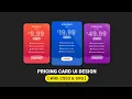 Price Table User Interface Design - How to make pricing table