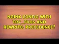 Nginx config with try - files and rewrite precedence