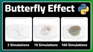 Using Python to simulate the Butterfly effect Lorenz Attractor