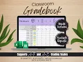 Teacher Gradebook Google Sheets Excel Track 40 Students Across 10 Subjects Automatic Grades