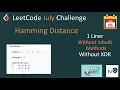 hamming distance hamming distance leetcode leetcode 461 Without XOR XOR 1 Liner