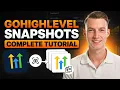GoHighLevel Snapshots Tutorial For Beginners 2026 fast simple