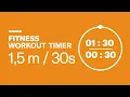 Fitness Interval Timer 90 30 1 5 Minute Workout 30 9Seconds Break 2 Hours Session
