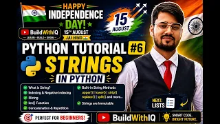 Python Tutorial Strings in Python Explained from Scratch Python for Beginners BuildWithIQ