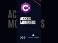 Access Modifiers In C OOPS
