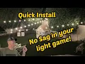 How to Install Outdoor String Lights Patio Backyard Cafe Light Installation