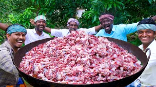 mutton tawa fry tawa mutton recipe cooking in village mutton masala and mutton roast recipe