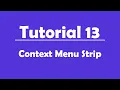 C Context Menu Strip - Winforms and Visual Studio IDE