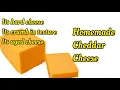 How to make Homemade Cheddar Cheese Recipe Easy Cheap Cheese at Home with 3 Ingredient