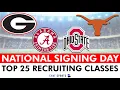 College Football Signing Day Top 25 Recruiting Classes For 2024