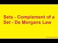 DeMorgans Law - Complement of a Set