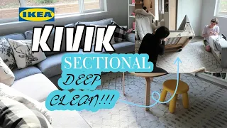 DEEP CLEANING MY LIVING ROOM WASHING IKEA KIVIK SOFA KIVIK SECTIONAL IKEA SOFA
