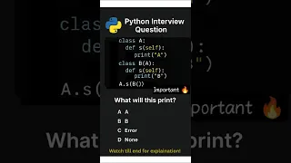 Day 26 Python Interview Questions Inheritance Trick
