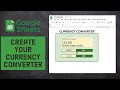 How to Create a CURRENCY CONVERTER in Google Sheets Tutorial Currency Conversion in Google Sheets