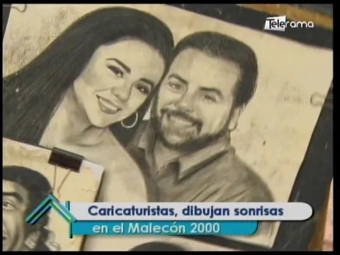 Caricaturistas, dibujan sonrisas en el Malecón 2000