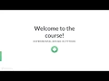 Python Tutorial Experimental Design in Python Intro