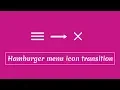 Hamburger Menu Icon Transition using css Transforming hamburger menu
