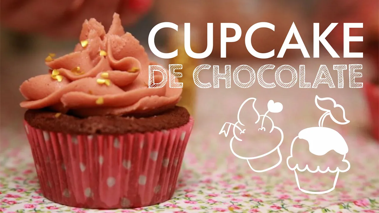 CUPCAKE DE CHOCOLATE COM BUTTERCREAM (CREME DE MANTEIGA) RECEITA #69 TORRADA TORRADA