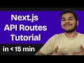 Build APIs using Nextjs in 15min Nextjs Backend Full Tutorial