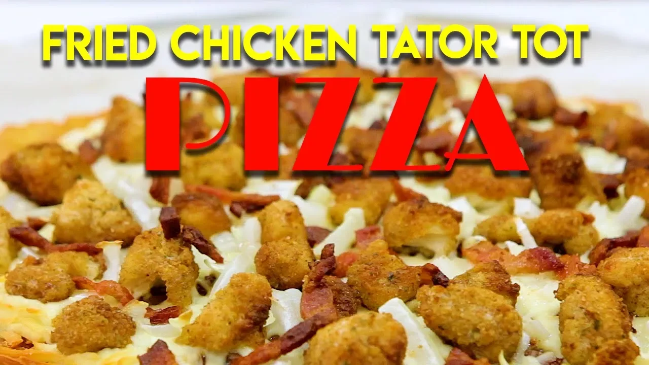 Fried Chicken Tater Tot Pizza - Handle It