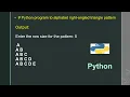 Python program to alphabet right-angled triangle pattern