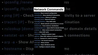 Network Commands For Windows