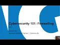 Cybersecurity 101 Firewalls part one