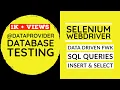 Database Testing MYSQL using Selenium Webdriver Testng Java JDBC Data Driven Framework DataProvider