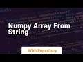 numpy array from string