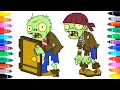 PLANTS vs ZOMBIES Coloring Pages How to Color ZOMBIES